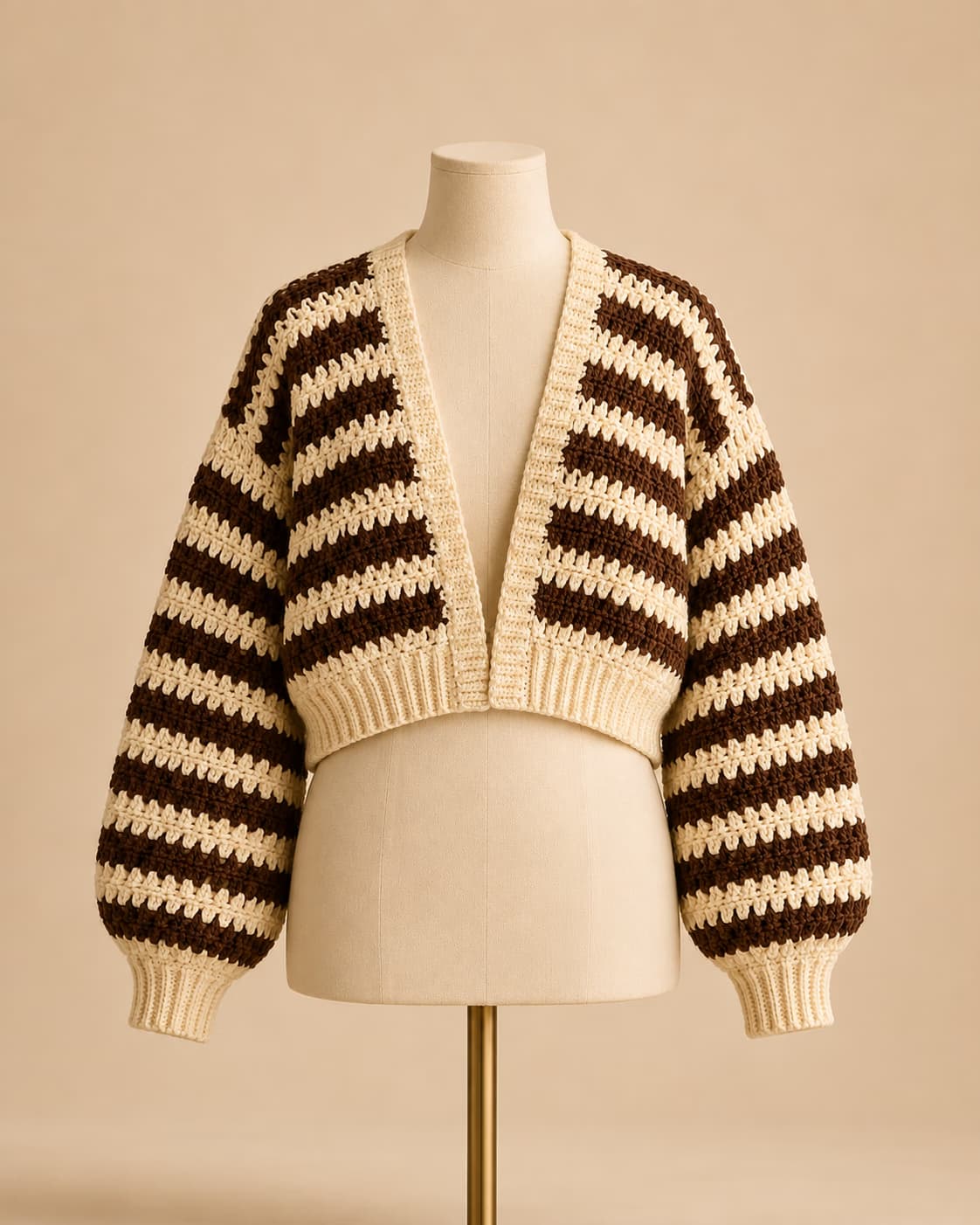 Dune Cardigan in Cocoa, front hero.